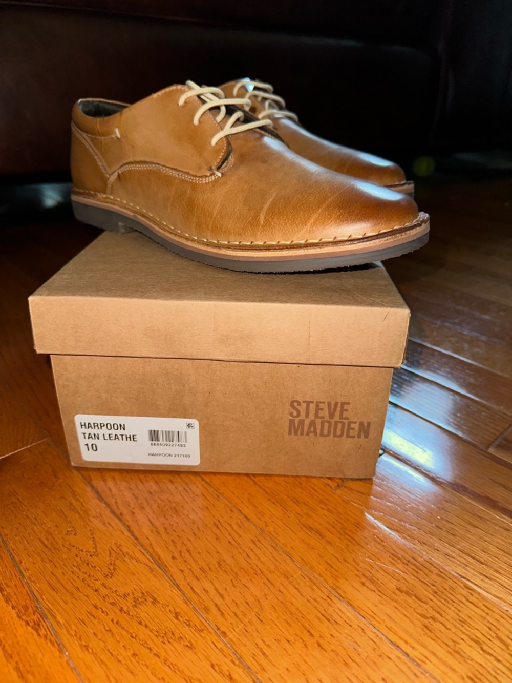 Steve Madden Harpoon Tan Leather Dress Shoes